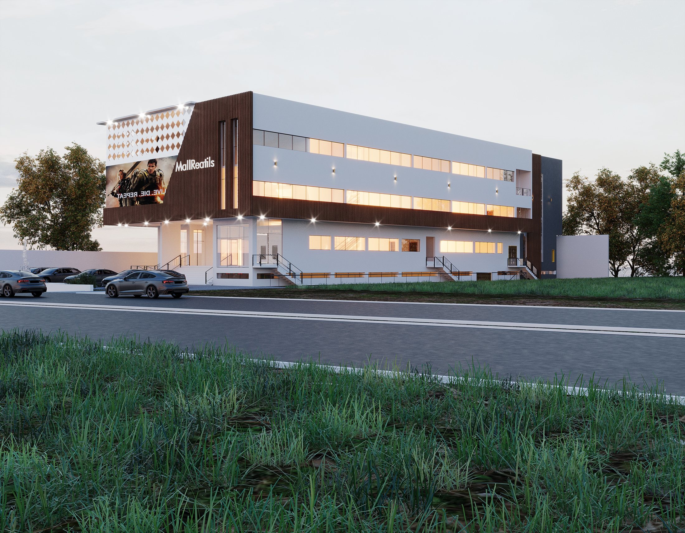 Contemporary commercial architecture visualisation